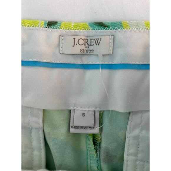 J.Crew Women's Yellow & Green Floral Print Stretch Chino Shorts Size 6 - Picture 4 of 4